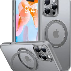 Capa Ostand Pro Series p/ iPhone 16 Pro – Titanium Grey