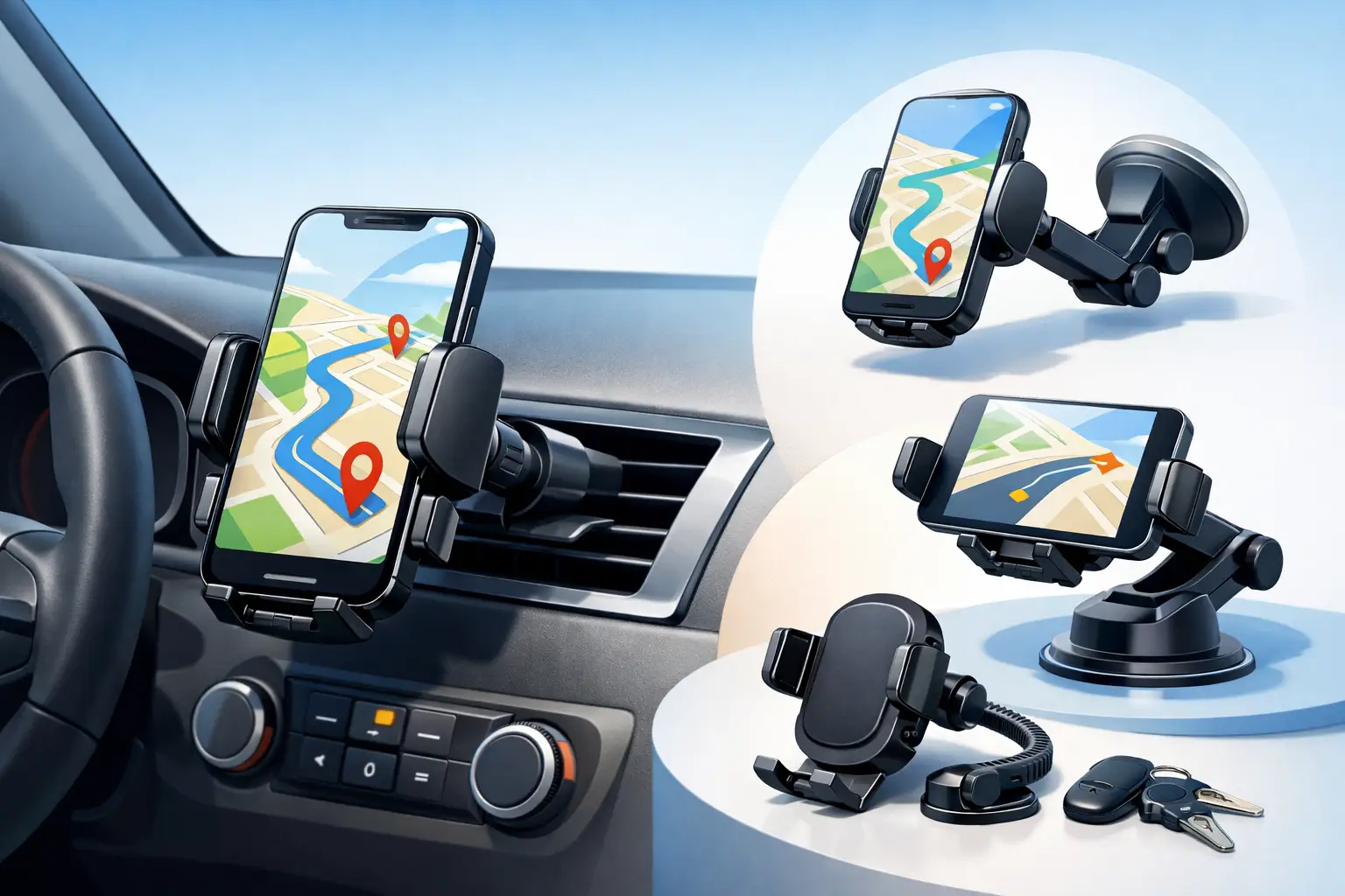 Suporte carro para telemóvel: como escolher