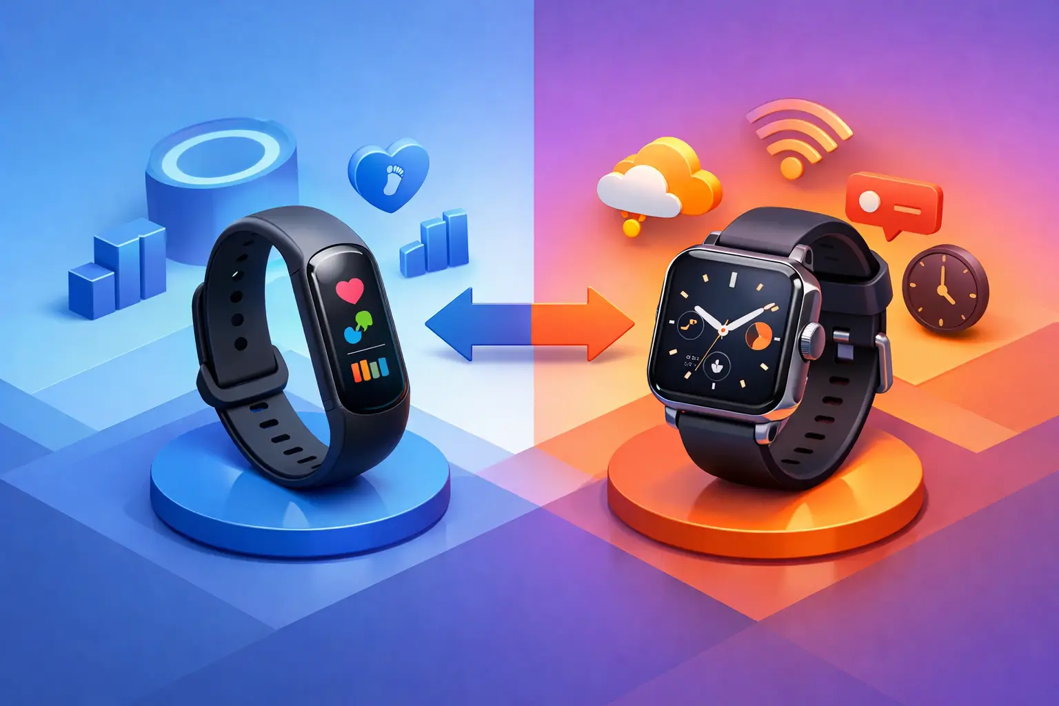 Smartband ou smartwatch: diferenças na escolha