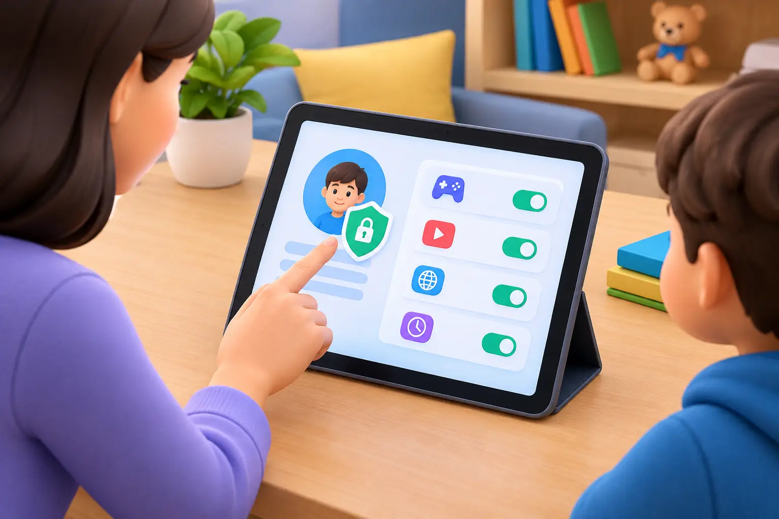 Como configurar o controlo parental no tablet