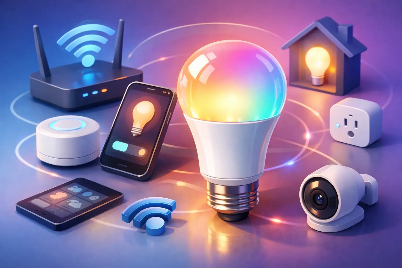 Como funciona uma lâmpada inteligente Wi-Fi?
